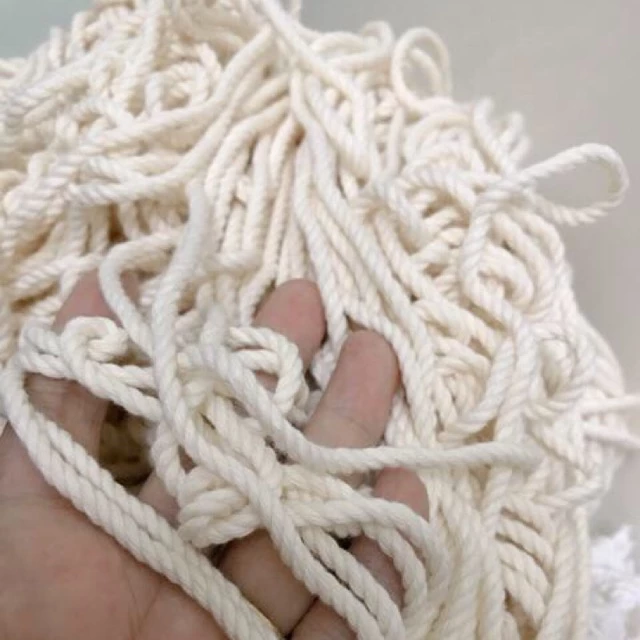 Dây macrame - dây cotton vải màu be - 1kg sợi 3mm