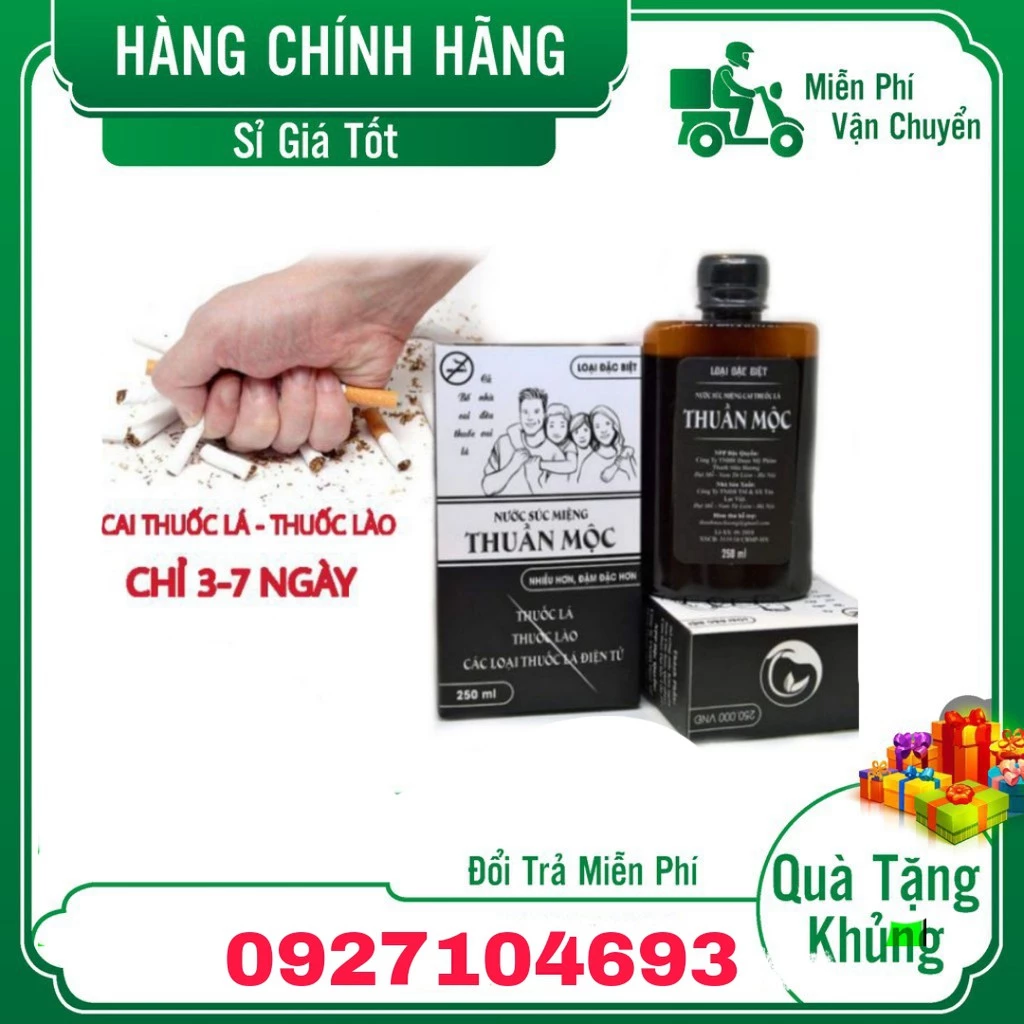 [Freeship]Cai Thuốc Lá Dễ Dàng Chỉ Sau 3 Đến 7 Ngày Cùng Nước Súc Miệng Thuần Mộc