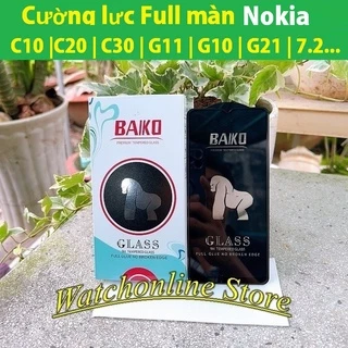 Cường lực Full màn BAIKO Nokia C10 C20 C30 G11 G10 G21 7.2 C31 Nokia 2.4 Nokia 5.3 cao cấp