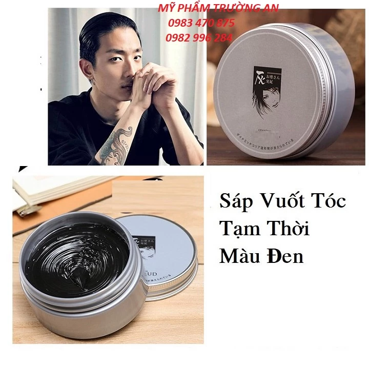 [Hàng mới về] Sáp Vuốt Tóc Màu Đen Che Phủ Bạc Tạm Thời Gội Là Hết