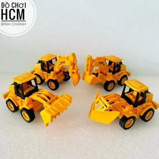 [ĐÀ ĐẨY] Đồ chơi trẻ em túi 4 mô hình xe công trình chạy đà dành cho bé thích xe cẩu, xe xúc, xe đồ chơi 832-C19