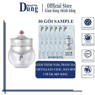 Combo 30 Gói Sample Kem Dưỡng Trắng Giảm Thâm Nám Whoo Radiant White Moisture Cream 1mlx30