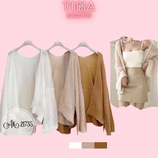 Áo Khoác Cardigan Len Mỏng Cho Nữ Phong Cách Ulzzang Phù Hợp Đi Đà Lạt, Dạo Biển