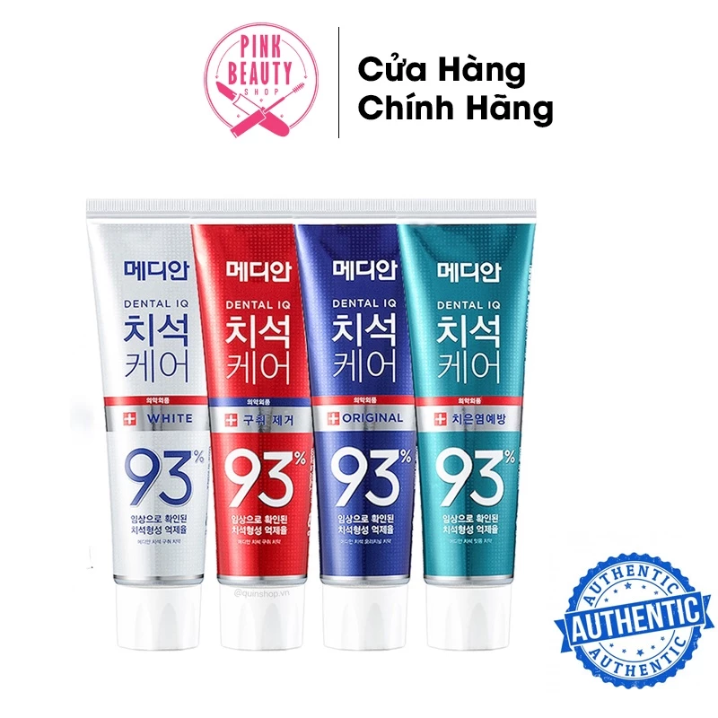 Kem Đánh Răng Giúp Trắng Răng, Giảm Ố, Loại Bỏ Mùi Hôi Median Dental IQ 93% Toothpaste 120g