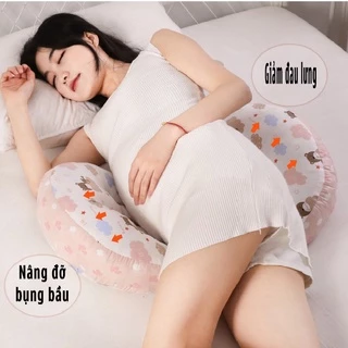 Gối bà bầu cánh tiên chống mỏi lưng cho mẹ bầu loại To,êm