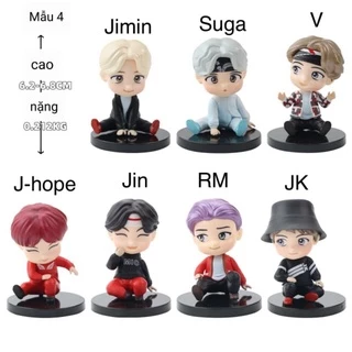 Set 7 mô hình búp bê các thành viên nhóm nhạc BTS (có quà tặng) Mẫu 4