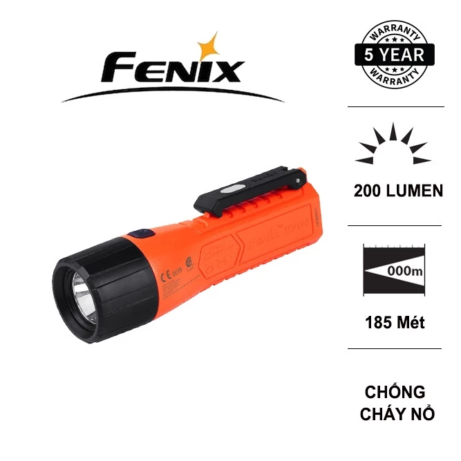 Đèn pin công nghiệp FENIX WF11E độ sáng 200 lm,xa 185m chống cháy nổ, đuôi nam châm