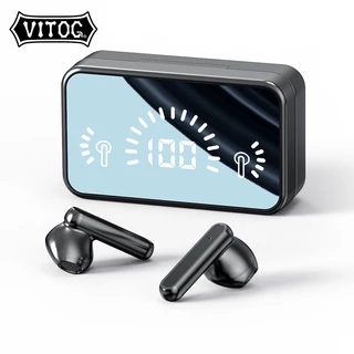 Tai nghe nhét tai Vitog mini S20 Bluetooth 5.2 không dây thể thao phối mặt gương với 3D Touch LED chống thấm nước