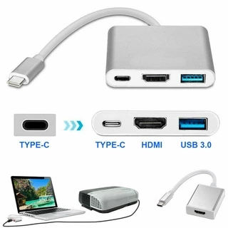 ♔P&M♚ 3 in 1 for Macbook / Universal Type-C Cell Phones USB 3.1 Type C to USB-C 4K HDMI USB 3.0 Hub Adapter Chargers Cables