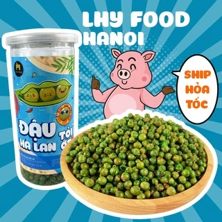 Đậu Hà Lan tỏi ớt giòn 500g 🍟FREESHIP🍟 đậu rang tỏi ớt hà lan loại 1 (Giòn ngon - đậm vị) LHYFOOD Ăn Vặt Hà Nội