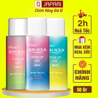 Kcn Skin Aqua Sunplay Tone Up MILK AUTH Kem Chống Nắng SkinAqua Kiềm Dầu Nâng Tông Cho Da Mặt Dầu Mụn Hỗn Hợp JAPARI