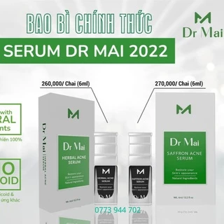 Serum Dr Mai Nguyên Chất/Mix Saffron, Dr Mai sạch mụn, hết thâm - Mẫu Mới Cải Tiến