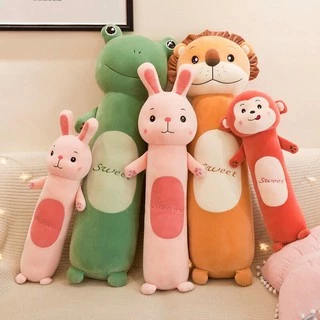 GỐI ÔM HÌNH THÚ (THỎ, KHỈ, ẾCH, SƯ TỬ, MÈO) MINISO CÁC LOẠI (55CM--->90CM) SIÊU MỀM MỊN ÊM ÁI, HÀNG XỊN CAO CẤP LOẠI 1