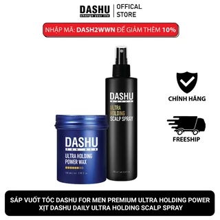 [Chính Hãng]COMBO Sáp Dashu For Men Premium Ultra Holding Power 100ml (XANH) + Xịt Daily Ultra Holding Scalp Spray 200ml