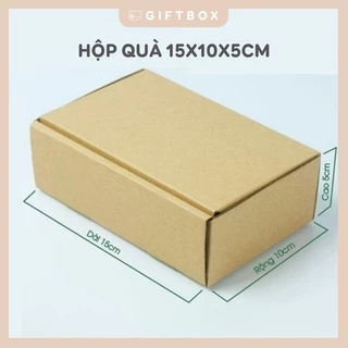 Hộp đựng quà hộp quà sinh nhật carton có nắp gài 15x10x5cm bìa kraft trơn chắc chắn dày dặn đựng quà sinh nhật