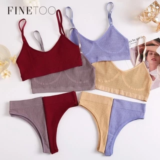 Set đồ lót FINETOO vải cotton thiết kế thoáng khí thời trang dành cho nữ