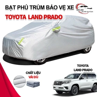 Bạt vải dù oxford bảo vệ xe ô tô, áo trùm oto chống nắng nóng, mưa cho xe Toyota Land Prado