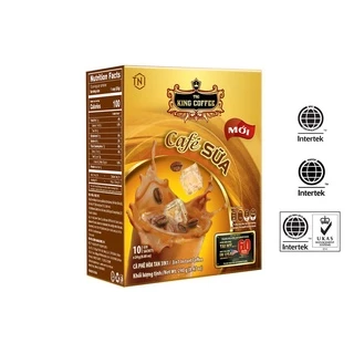 Cà Phê Sữa Hòa Tan KING COFFEE - Hộp 10 gói x 20g