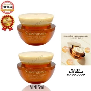 [ Mẫu Mới ] Kem tái tạo da từ nhân sâm cô đặc Sulwhasoo Concentrated Ginseng Renewing Cream 5ml