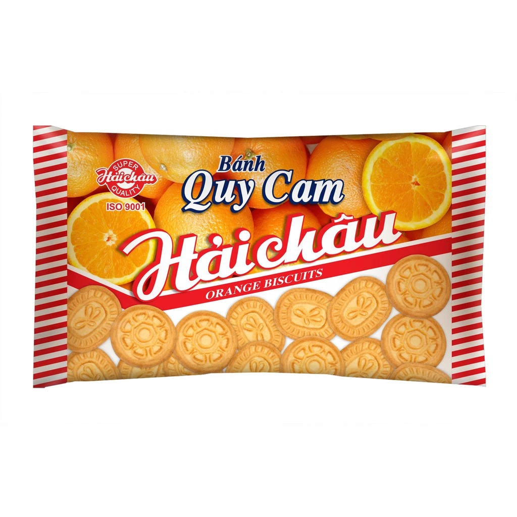 Thùng 50 gói bánh quy cam Hải Châu 123gr