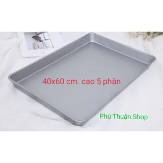 KHAY NƯỚNG BÁNH NHÔM NHẬP CAO CÂP  40 X 60 CM CAO 3 CM VÀ 5 CM - LOẠI DÀY