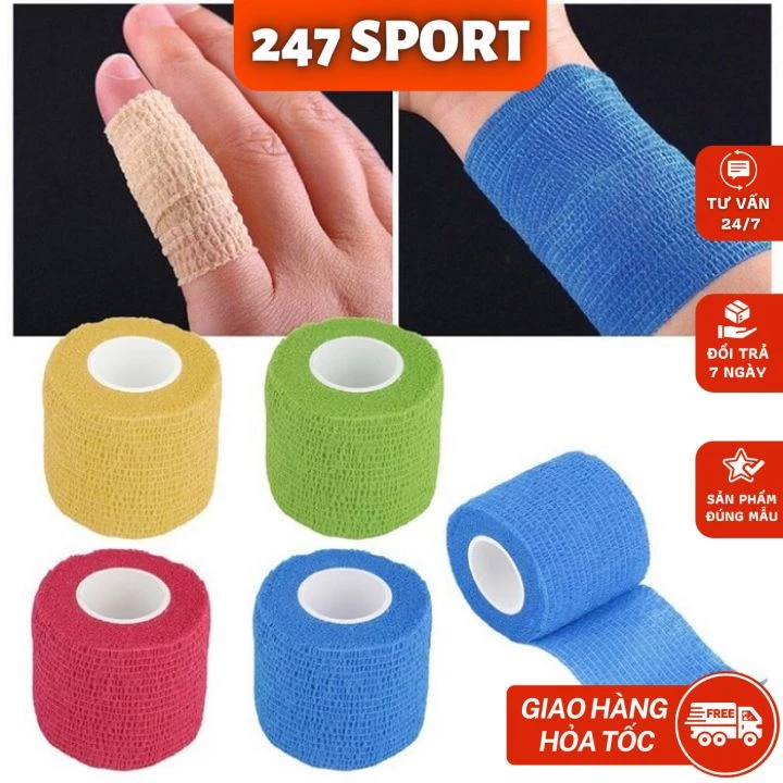 Băng keo thể thao quấn cổ chân cổ tay Combo Mini 3-6-12 cuộn băng cuốn ngón cổ chân tự dính thể thao