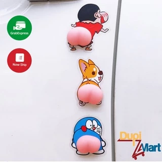 [Siêu Kute] Combo 2 Miếng Sticker Hình Mông Silicon Trang Trí Dán Lưng Điện thoại Chống Va Đập Chặn Cửa Nhà Cửa Ôtô