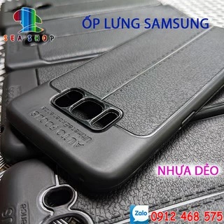 ỐP LƯNG Samsung Note 3, 4, 5, 8, 9, 10 Pro, M20, M30, M30S, C9, A9 Pro, M21, M31, M51 - Nhựa dẻo - vân da (A) - Siêu bền