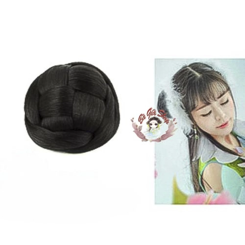 Búi tròn búi tóc giả cổ trang