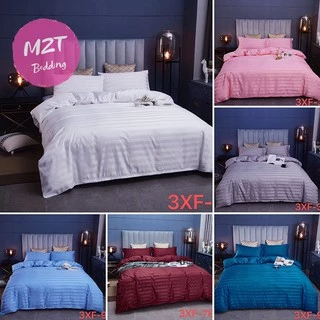 Bộ chăn ga Cotton sọc 3f M2T bedding chăn ga Hàn Quốc đủ màu đủ size miễn phí bo chun