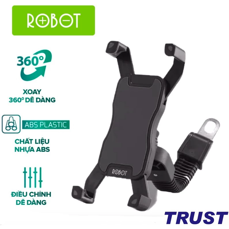 Giá Đỡ Điện Thoại Xe Máy ROBOT RT-MH02 MH01 - BẢO HÀNH 1 ĐỔI 1 CHÍNH HÃNG