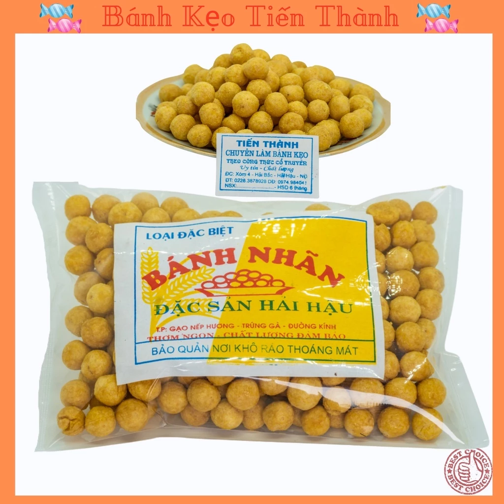 Bánh nhãn hải hậu siêu ngon (300Gram) 𝗖𝗵𝗶́𝗻𝗵 𝗛𝗮̃𝗻𝗴 tt , Kẹo nhãn đặc sản nam định thương hiệu bánh kẹo Tiến Thàn