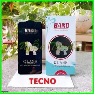 Cường lực Baiko Full màn Tecno Spark 7 7T Spark 8c 6 go Pop 5 LTE