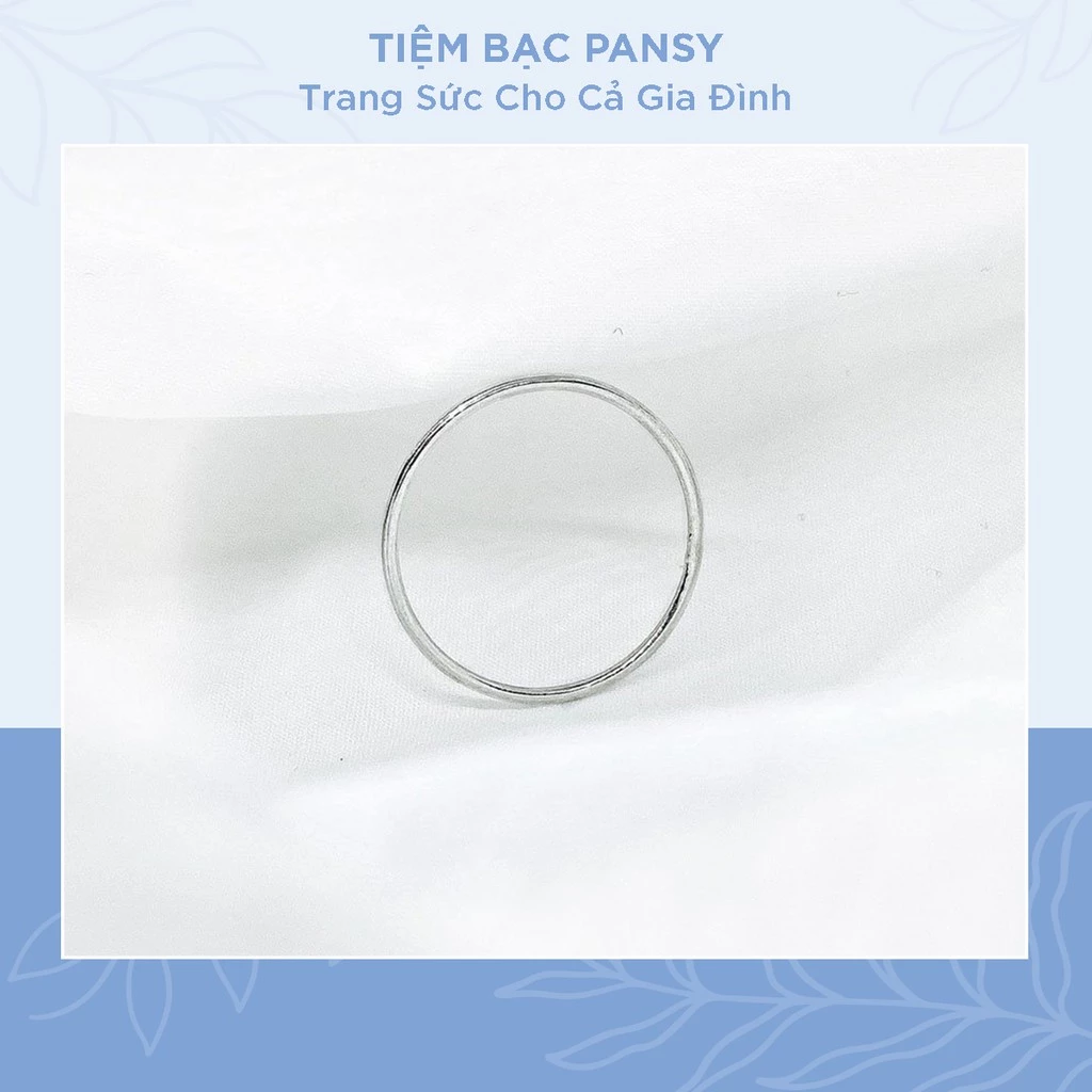 Nhẫn bạc nữ trơn mảnh đơn giản bạc ta thật cá tính