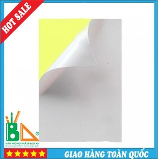 Giấy Đề Can  khổ A4 Trắng (Nền Vàng) / Xấp 100 Tờ Dùng Được Nhiều Loại Máy In