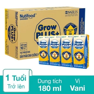 Thùng 48 Hộp SBPS Nutifood GrowPLUS+ Sữa Non (Vàng) 180ml