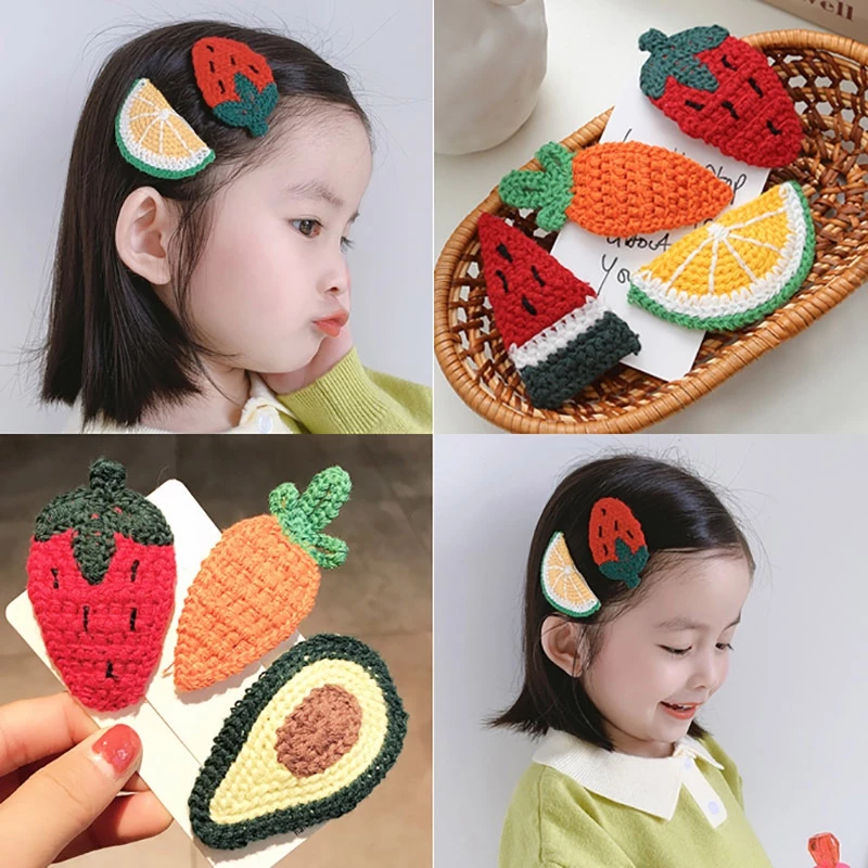 RainBow Bows 1 Kẹp Tóc Hình Trái Cây Dễ Thương Cho Bé Gái