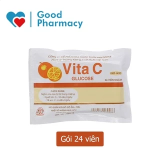 Kẹo ngậm Vita C Glucose giúp bổ sung vitamin C, tăng sức đề kháng (Kẹo cam tuổi thơ) - Gói 24 viên
