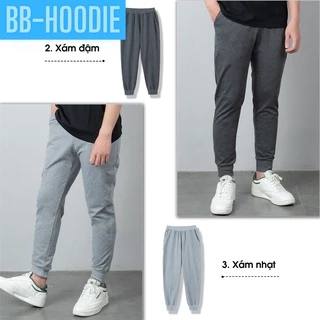 [HÓT_CỰC_HÓT ] Quần Jogger nam nữ BB-Hoodie thể thao vải nỉ poly màu trơn