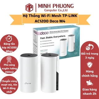 Wi-Fi Mesh Cho Toàn Ngôi Nhà AC1200 Deco M4 -1-pack - HÀNG CHÍNH HÃNG