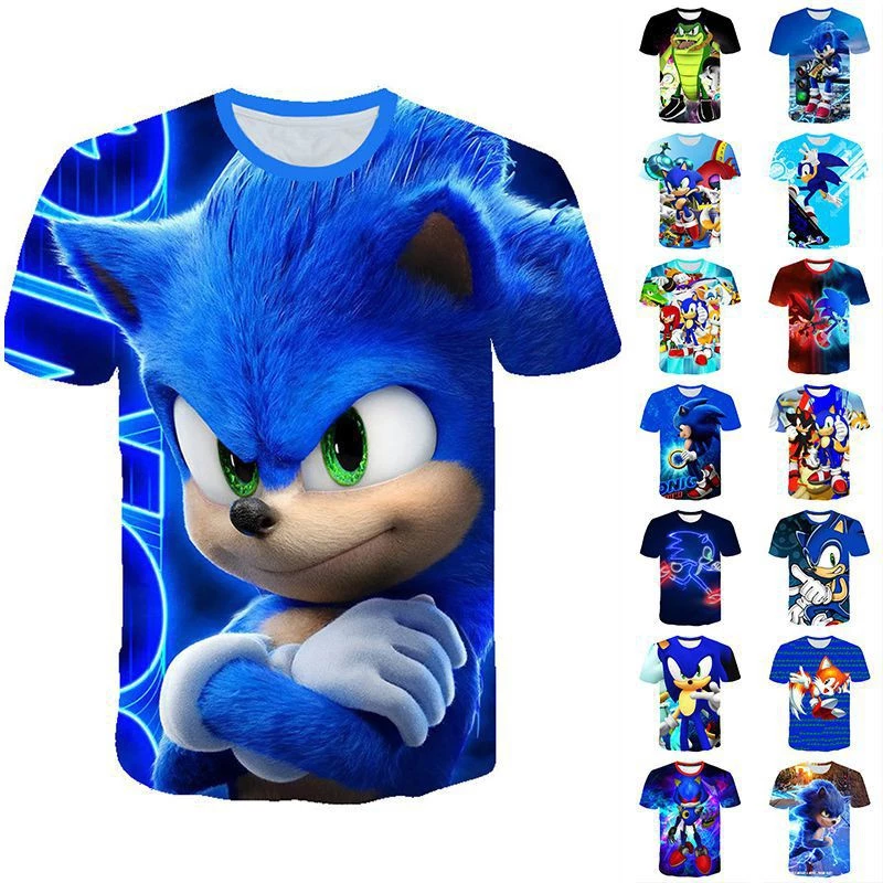 Áo thun in hình Sonic the hedgehog