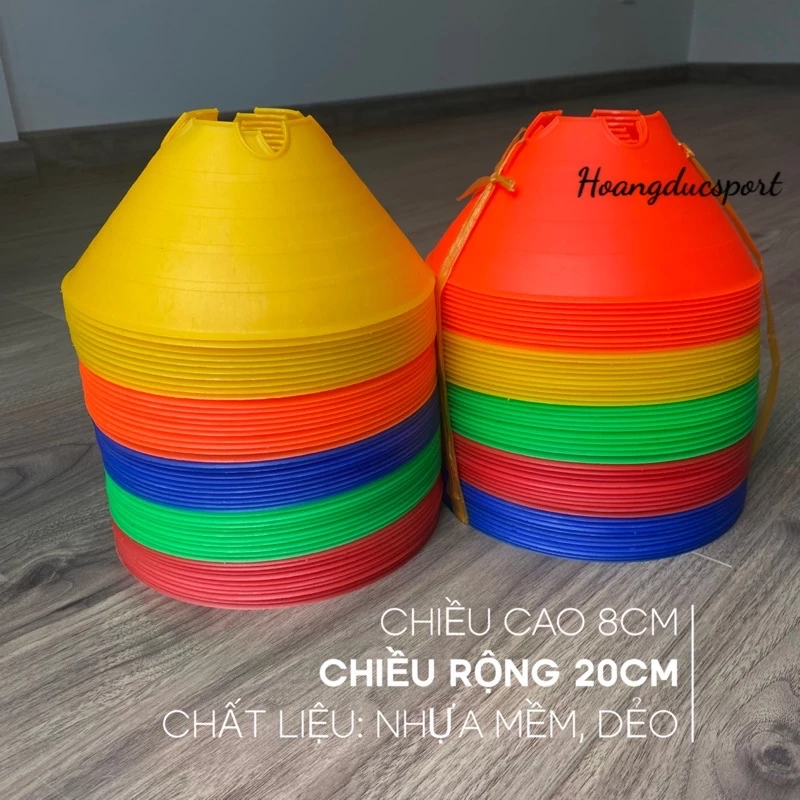 Combo 10 chiếc Cone nấm tập huấn luyện bóng đá , chiến thuật, Marker đá banh (ko kèm móc treo)