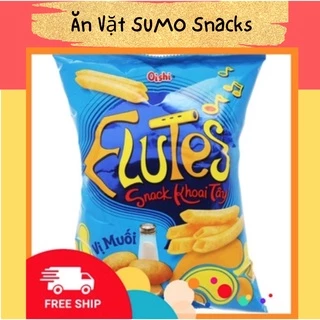 Bim Bim Snack Oishi Khoai Tây Flutes Vị Muối 35/40g-Ăn Vặt Sumo Snack