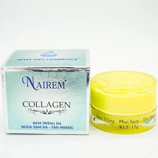 Kem siêu trắng phai sạm tàn nhang Mỹ phẩm NAIREM dưỡng chất Collagen 15g
