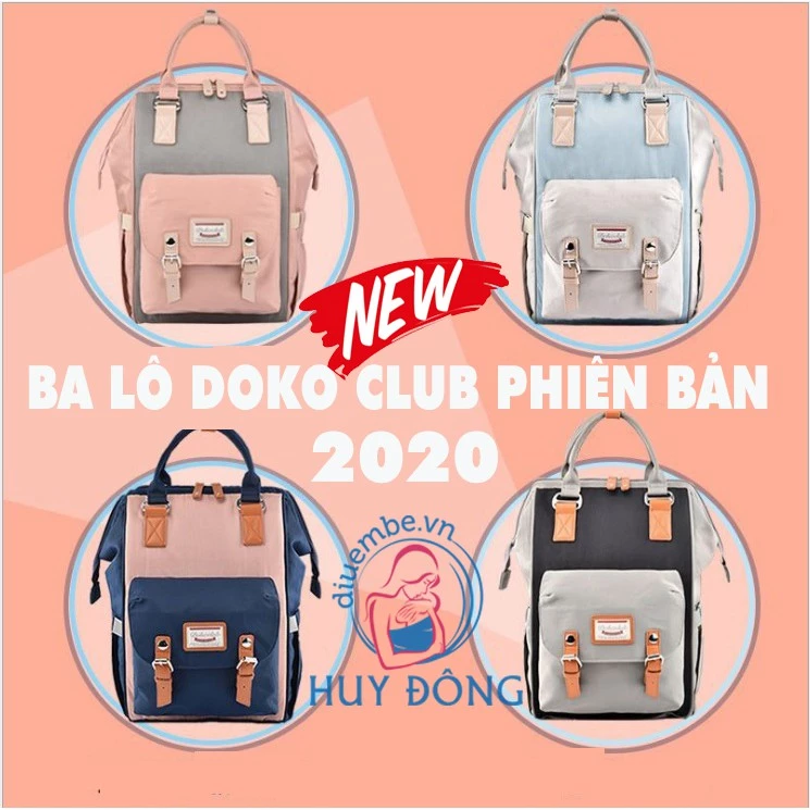 BA LÔ BỈM SỮA DOKO CLUB CHÍNH HÃNG MẪU MỚI 2020