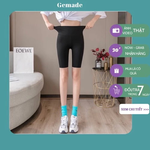 Quần legging lửng ngố nâng mông - Quần legging nữ tập thể thao cạp cao co giãn loại 1 M03