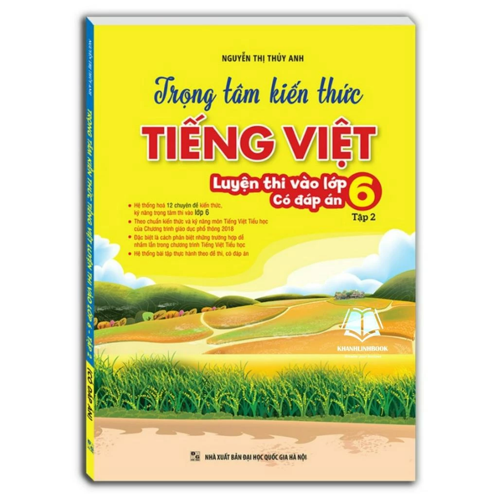 Sách - Trọng tâm kiến thức tiếng việt (luyện thi vào lớp 6) tập 2 (có đáp án)