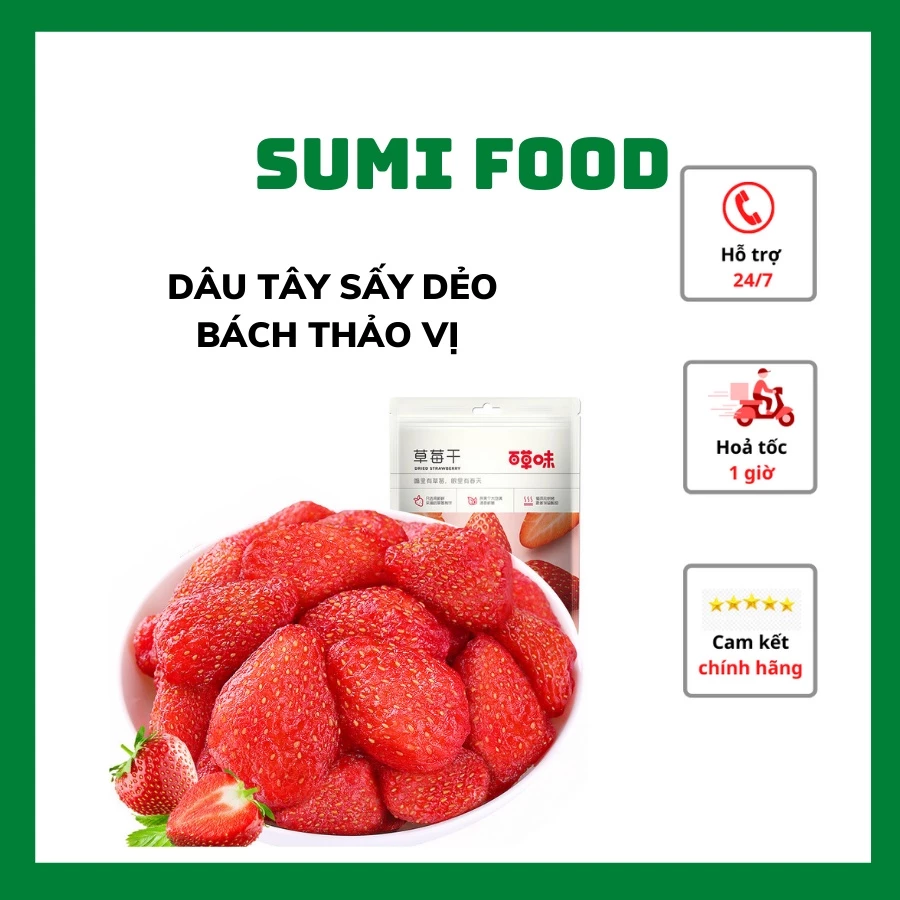 Dâu tây sấy dẻo Bách Thảo Vị 100gr