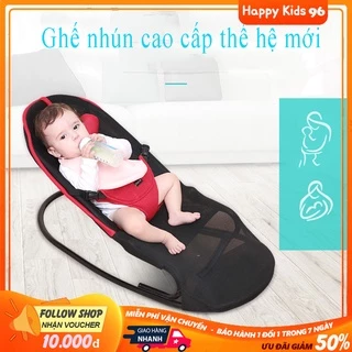 Ghế rung nhún cao cấp có gối nằm, ghế rung bập bênh đa năng có thanh treo đồ chơi cho bé sơ sinh từ 3 - 12 tháng tuổi