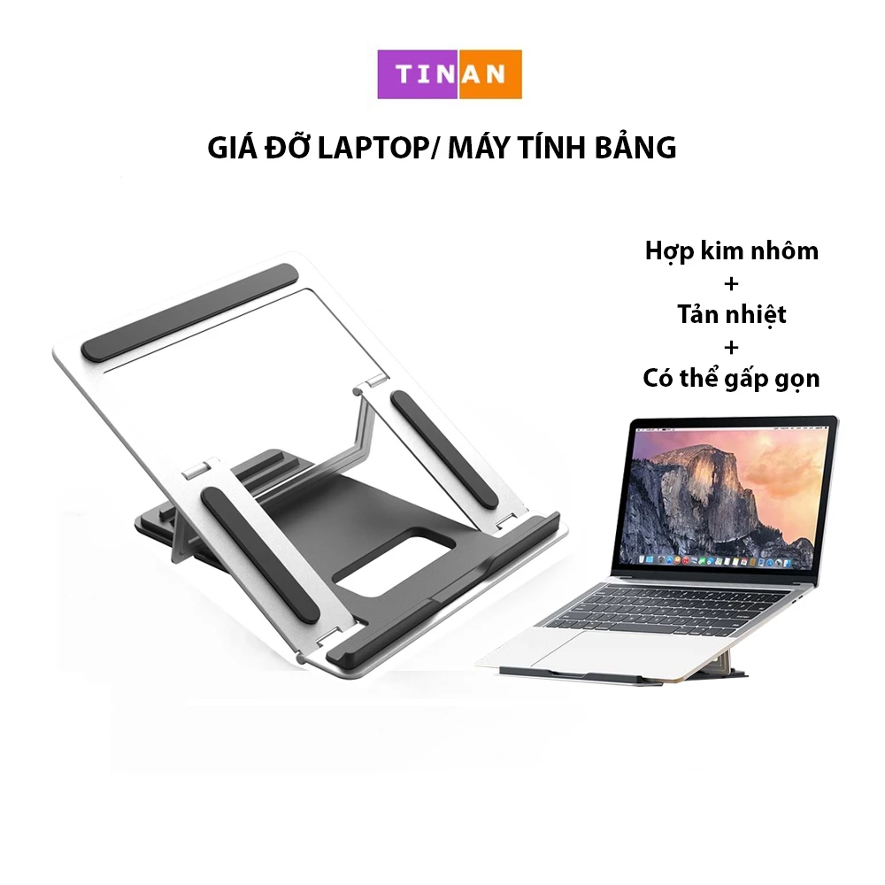 Giá Đỡ Laptop, Máy Tính Bảng, Hợp Kim Nhôm, Tản Nhiệt, Có Thể Gấp Gọn